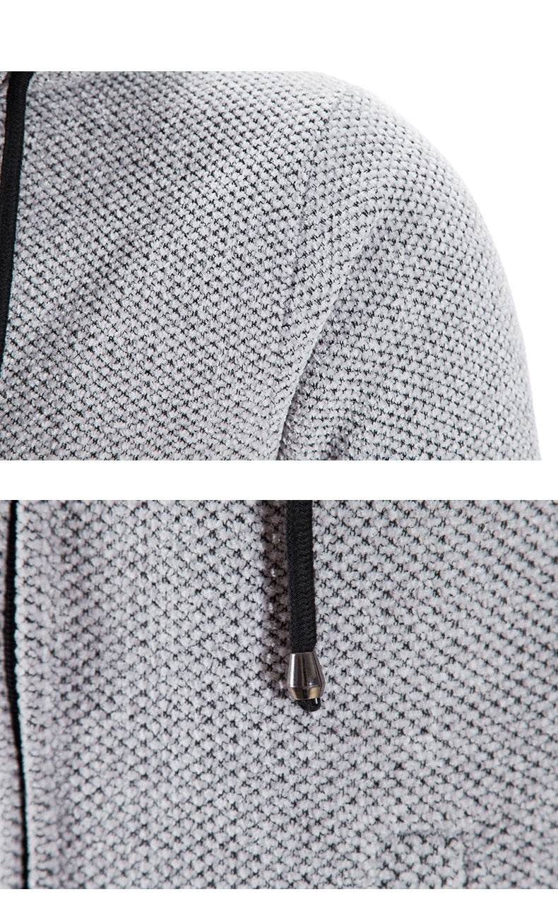 Cashmere Men's Cardigan Chenille Outer Sweater Coat Windbreaker - MERGE.DAY.1.FREESTYLE