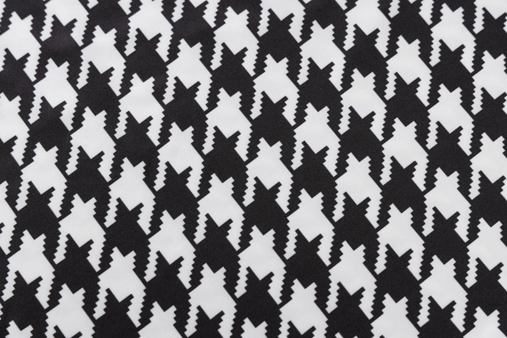 Houndstooth Print Women Long Sleeve Midi Dress Hollow Out Bodycon Streetwear - MERGE.DAY.1.FREESTYLE