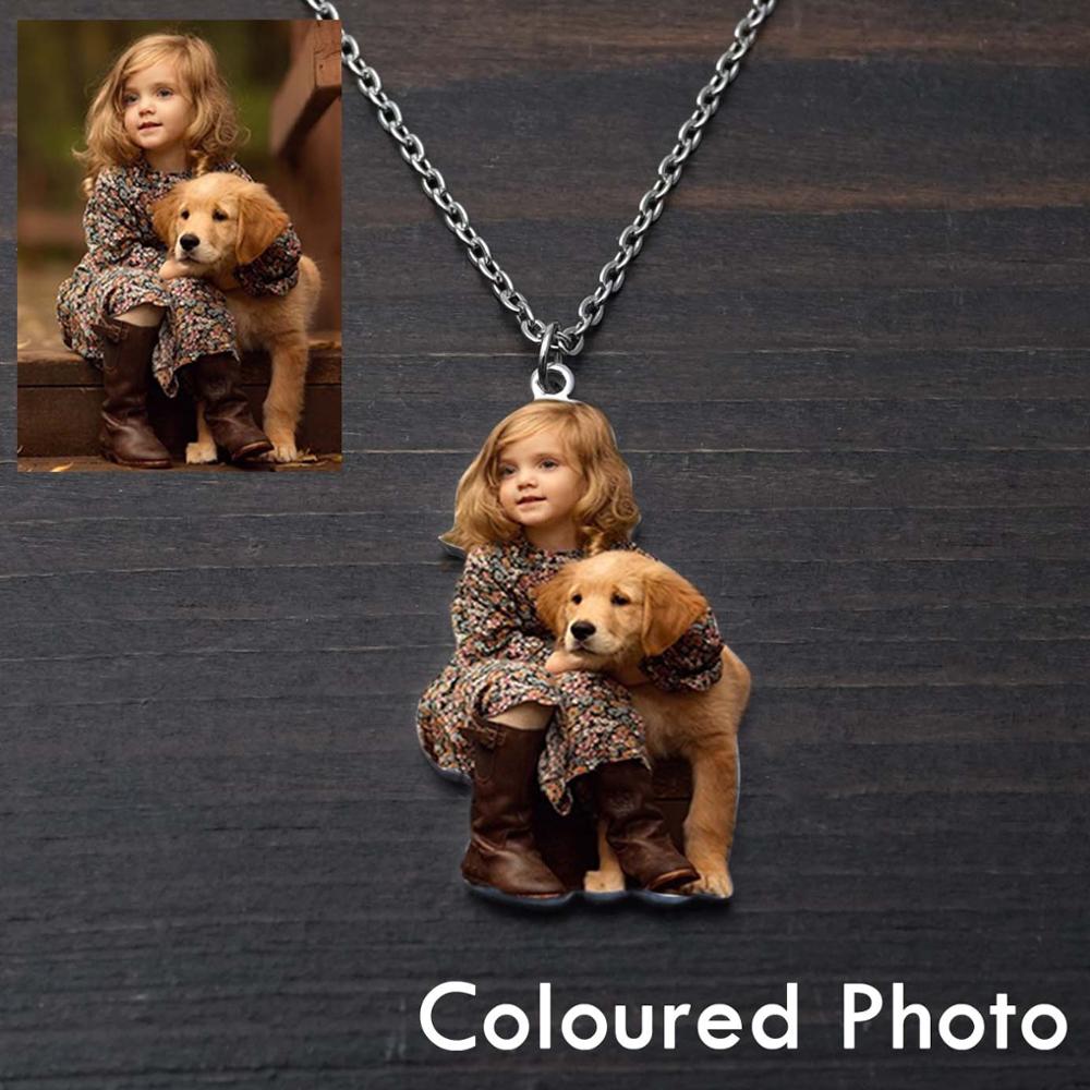 Personalized Photo Necklace,Pet Photo Necklace,Picture Necklace, Memorial Gift - MERGE.DAY.1.FREESTYLE