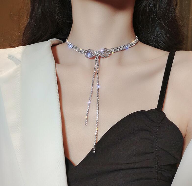 Water-wave Pearl Necklace For Women Charming Big Metal Geometric Statement Collar Necklace - MERGE.DAY.1.FREESTYLE