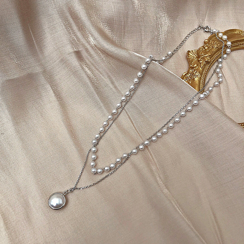 Big White Imitation Pearl Beads Choker Clavicle Chain Necklace For Women Wedding Jewelry - MERGE.DAY.1.FREESTYLE