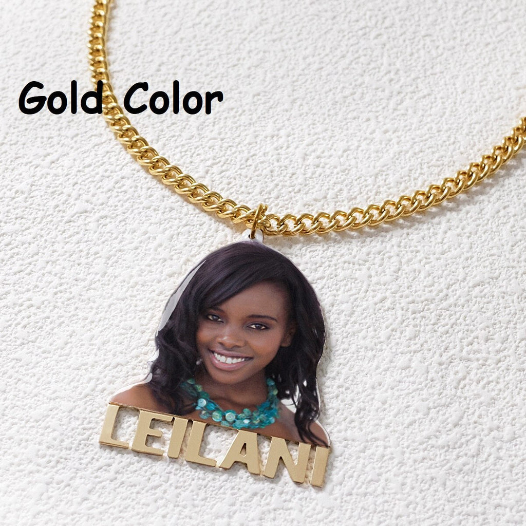 Custom Name Memory Necklace,Personalized Name Necklaces with Picture,Handmade Nameplate Necklace, - MERGE.DAY.1.FREESTYLE