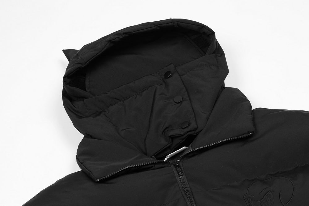 Embroidered Skull Jacket Streetwear Little Devil Designer Hood Padded Jacket Coat - MERGE.DAY.1.FREESTYLE