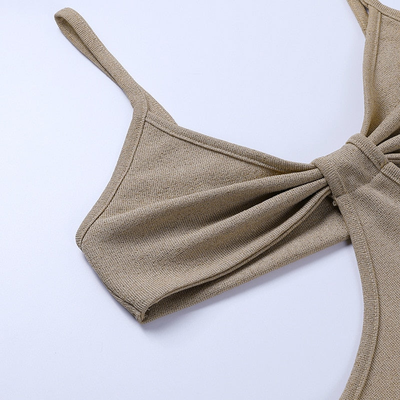 Knitted Maxi Dresses for Women Summer 2021 Elegant Sexy Cut Out Backless Bodycon - MERGE.DAY.1.FREESTYLE