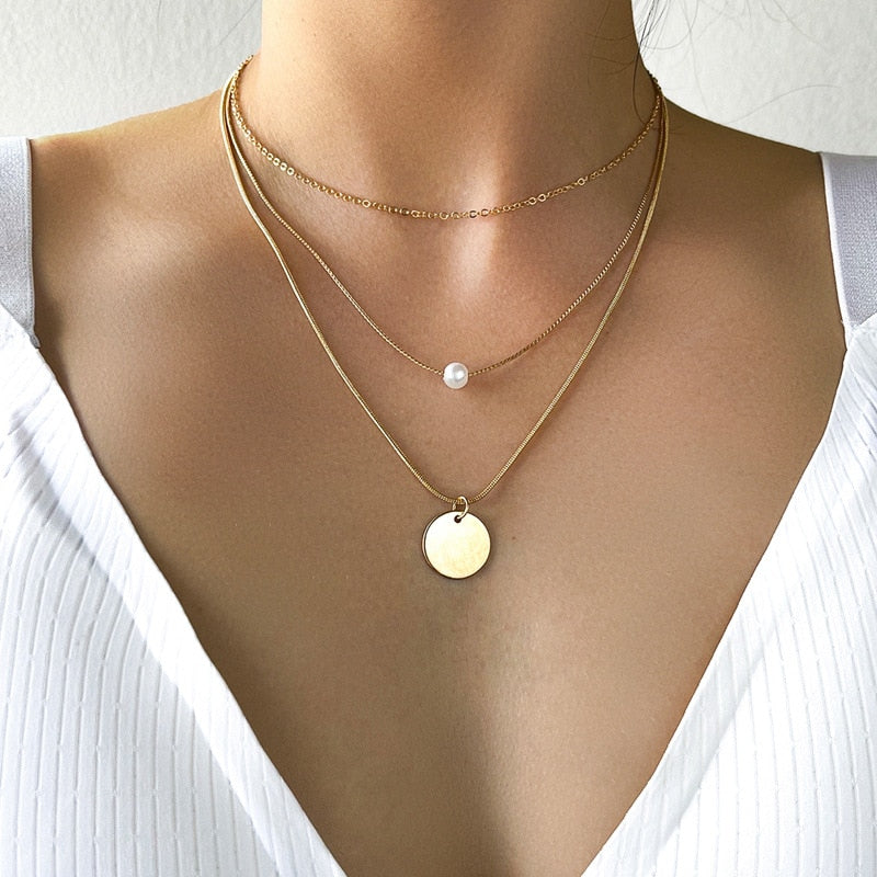 Trend Jewelry Wedding Big Pearl Necklace For Women Fashion White Imitation Pearl Choker - MERGE.DAY.1.FREESTYLE