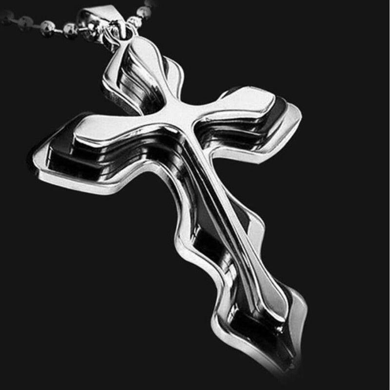 Black Rectangle Pendant Necklace Men Stainless Steel Chain Men Necklace Jewelry - MERGE.DAY.1.FREESTYLE