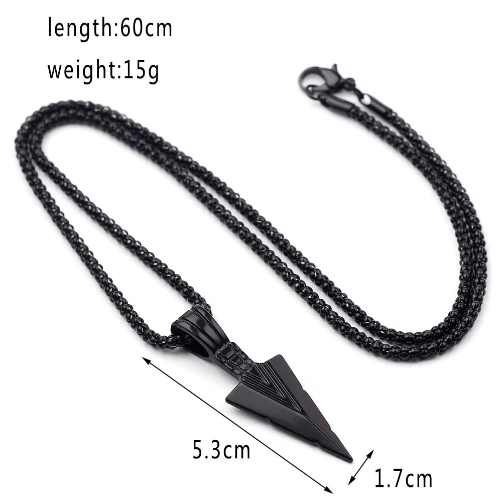 Arrow Head Pendant Long Chain Necklaces mens necklaces Collier Femme ArrowHead - MERGE.DAY.1.FREESTYLE
