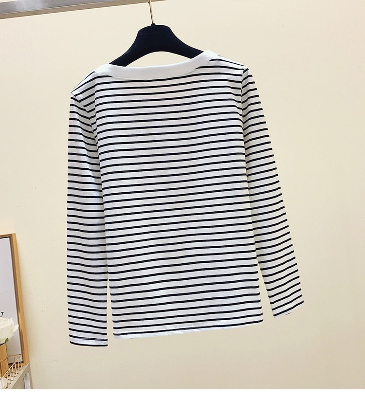 Casual Women T-Shirt Long Sleeve Style Slim Basic Cotton Tshirt Top Womens Clothing - MERGE.DAY.1.FREESTYLE