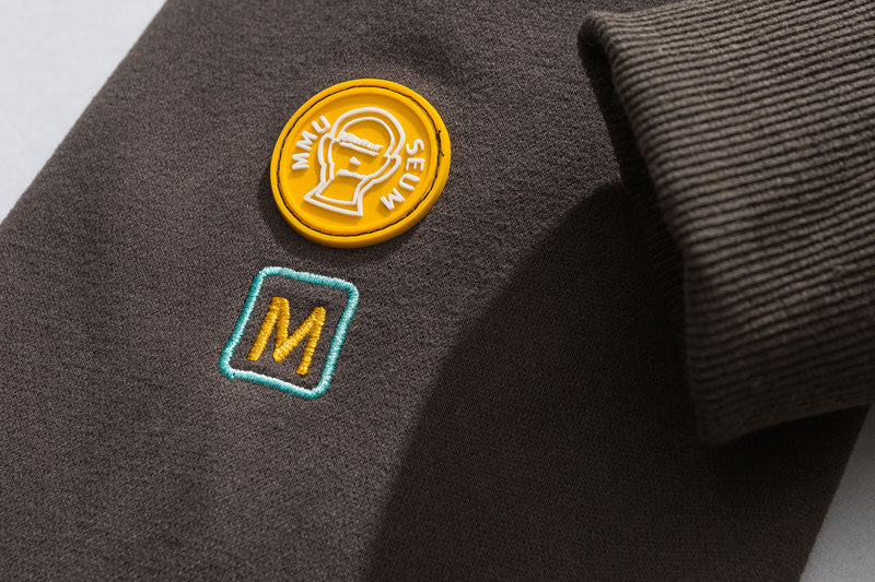 Zipper Pocket Smile Face Patchwork Fleece Hoodies Sweatshirts Streetwear - MERGE.DAY.1.FREESTYLE
