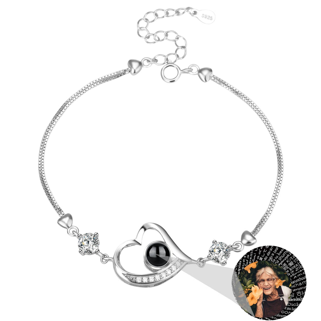 Customize Photo Name Projection Bracelet For Heart Chain Bracelets - MERGE.DAY.1.FREESTYLE