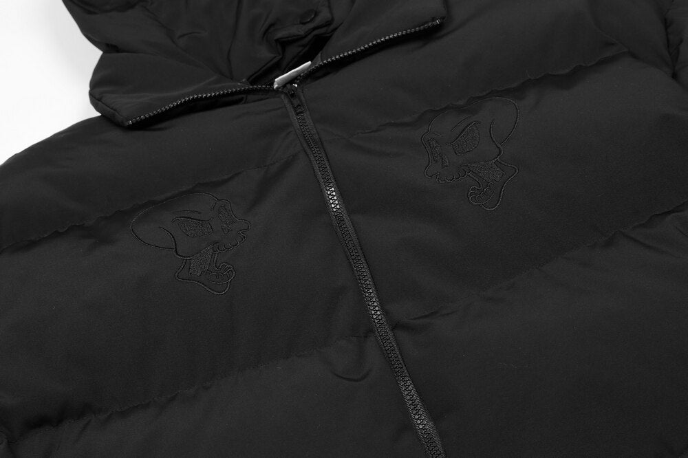 Embroidered Skull Jacket Streetwear Little Devil Designer Hood Padded Jacket Coat - MERGE.DAY.1.FREESTYLE