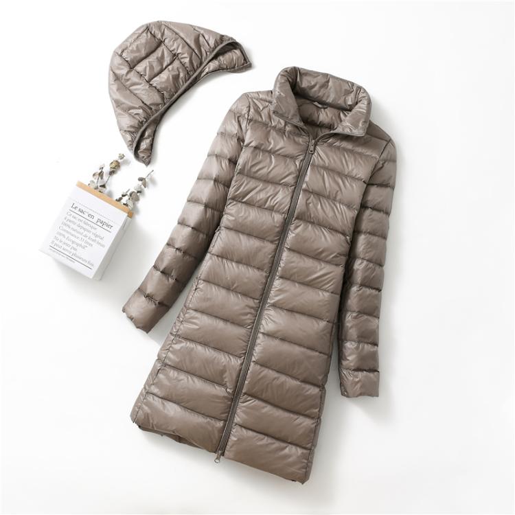 Ultralight Thin Down Jacket White Duck Down Hooded long Jackets Long Sleeve - MERGE.DAY.1.FREESTYLE