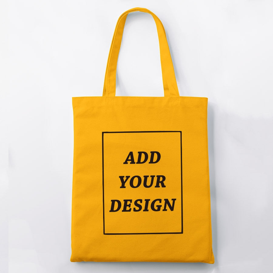 Custom Tote Bag Shopping Add Your Text Print Original Design Zipper Unisex Fashion Travel Canvas Bags - MERGE.DAY.1.FREESTYLE