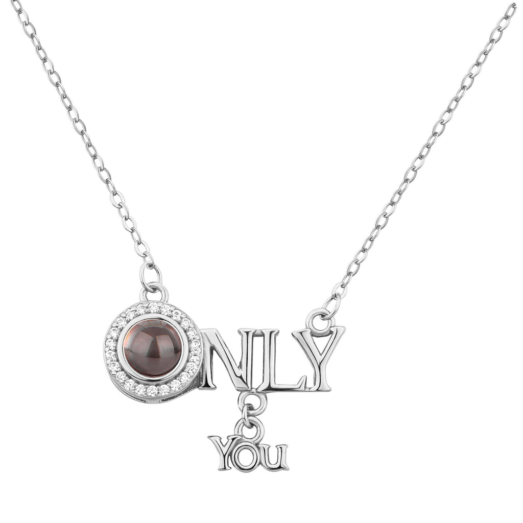 Customized 925 Silver photo Projection Necklace Couple Memory Gifts - MERGE.DAY.1.FREESTYLE