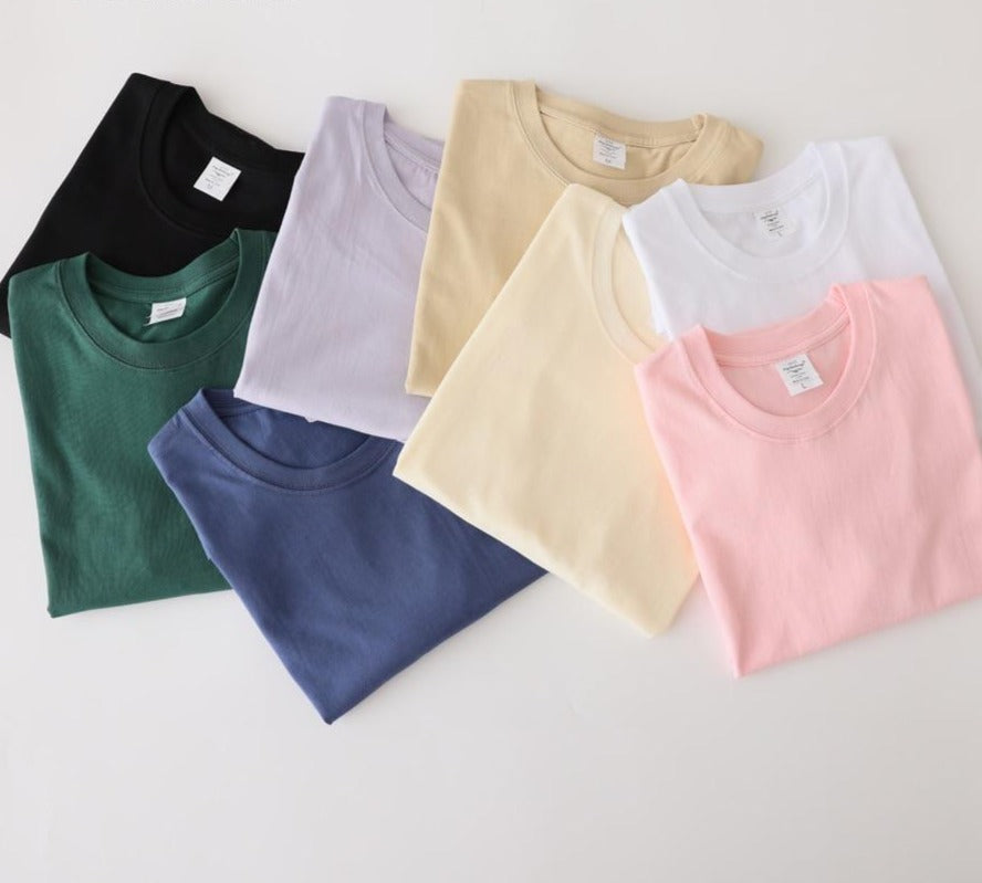 Women New Solid T shirts Female 100% Cotton Tees Lady Short Sleeve T-shirt Tops - MERGE.DAY.1.FREESTYLE