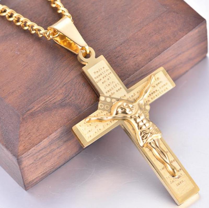 Personality Creative Jesus Cross Amulet Pendant Rock Casual Gift Catholic Christian Necklace - MERGE.DAY.1.FREESTYLE