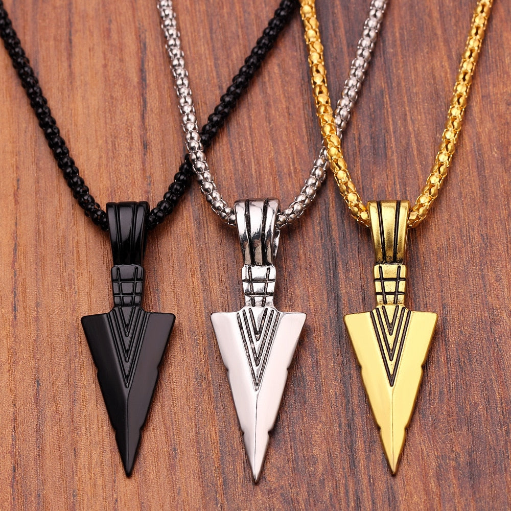 Arrow Head Pendant Long Chain Necklaces mens necklaces Collier Femme ArrowHead - MERGE.DAY.1.FREESTYLE