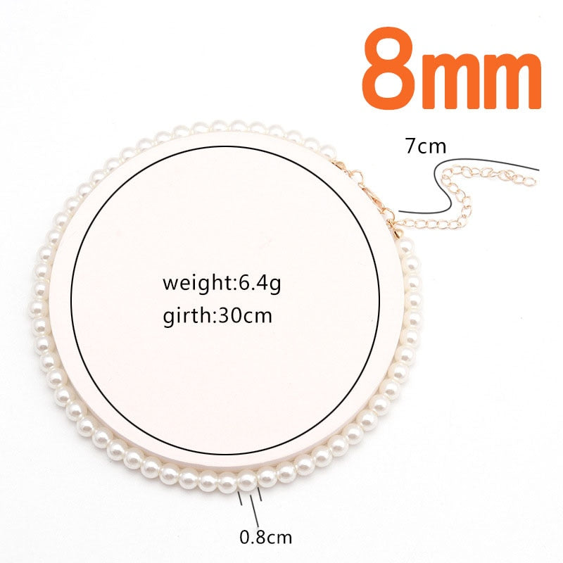 Big White Imitation Pearl Beads Choker Clavicle Chain Necklace For Women Wedding Jewelry - MERGE.DAY.1.FREESTYLE