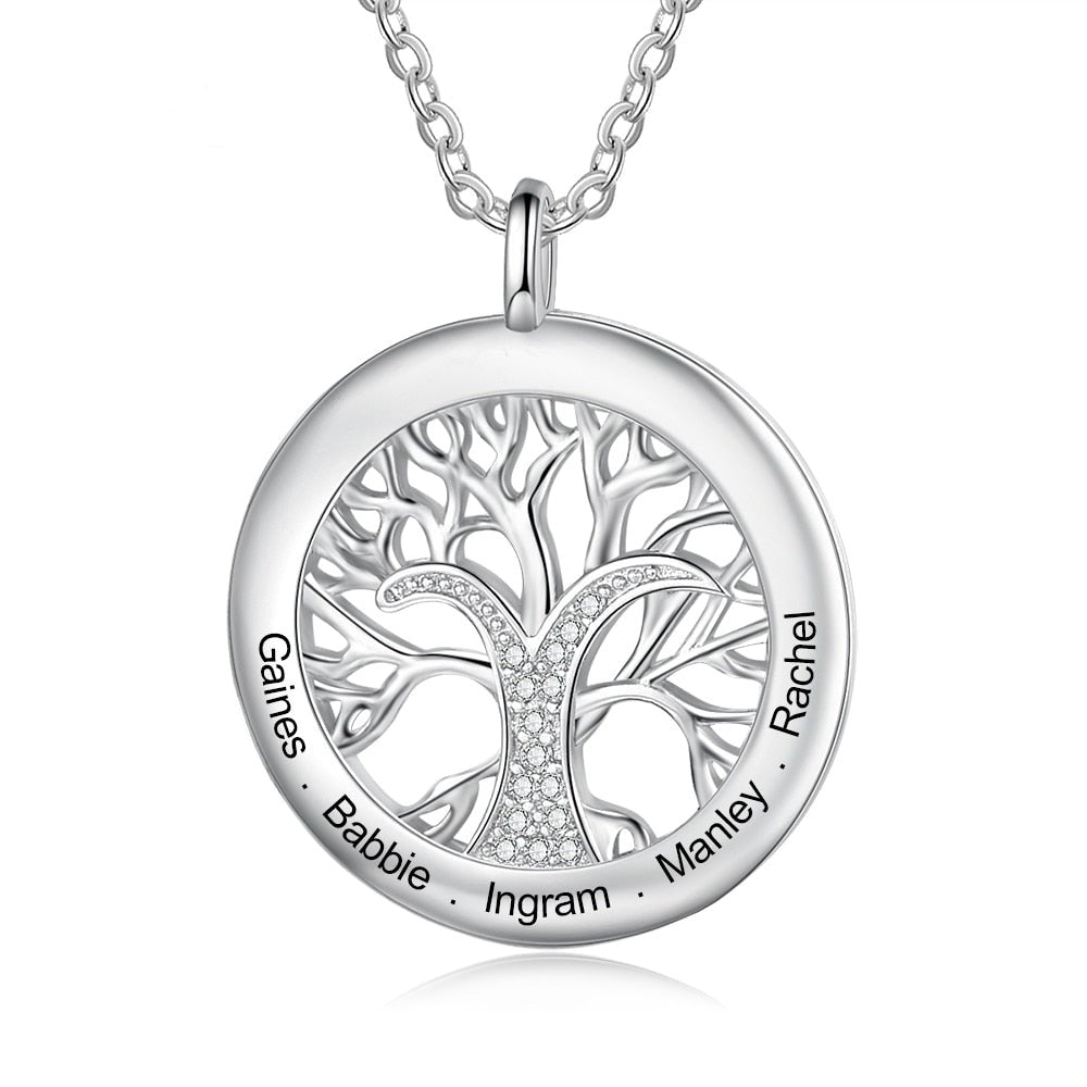 Tree Of Life Personalized Necklaces Family Jewelry Sliver Color Necklace&Pendant - MERGE.DAY.1.FREESTYLE