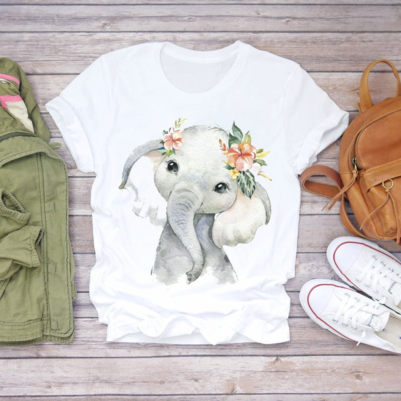 Dream Feather Print Summer Short Sleeve T-Shirts Top Graphic Plue Size - MERGE.DAY.1.FREESTYLE