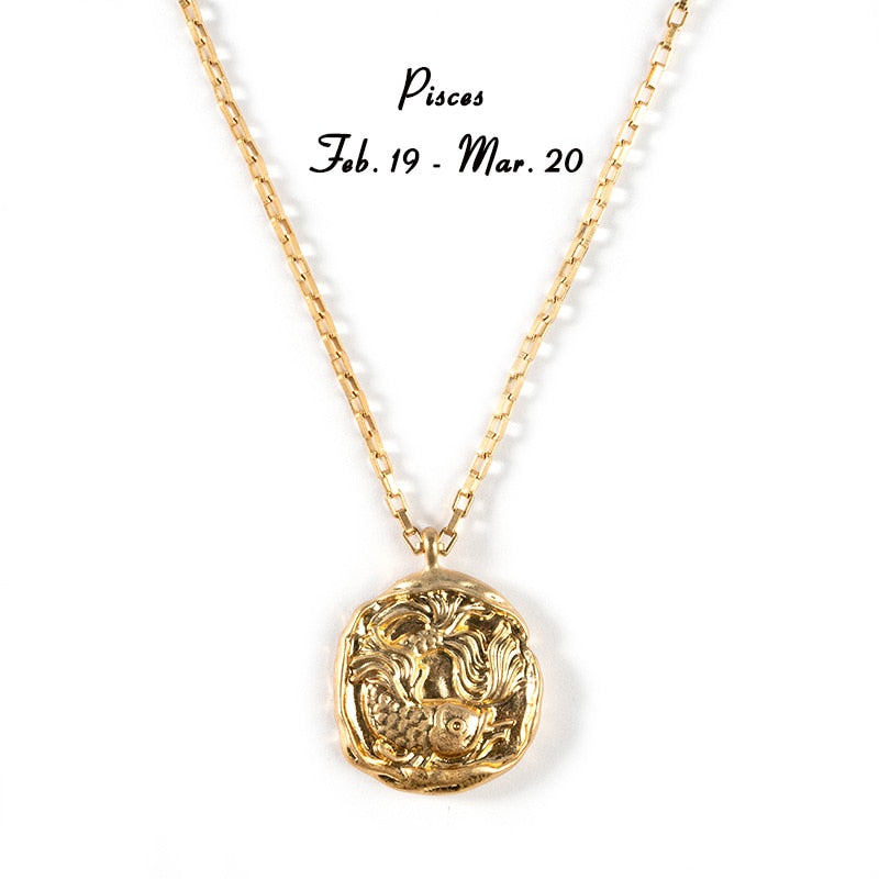 twelve zodiac signs necklace - MERGE.DAY.1.FREESTYLE