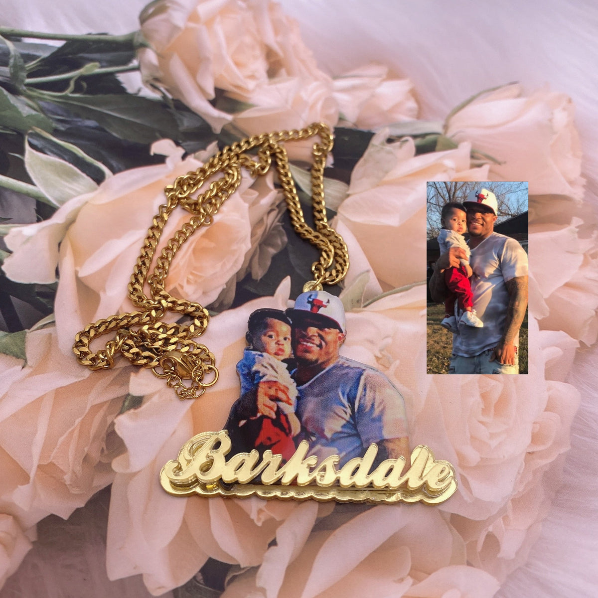 Custom Picture Name Necklace Custom Jewelry Pendant With Picture Chain Necklace - MERGE.DAY.1.FREESTYLE
