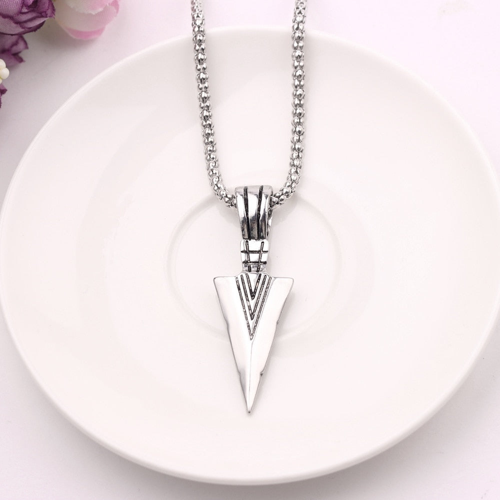 Arrow Head Pendant Long Chain Necklaces mens necklaces Collier Femme ArrowHead - MERGE.DAY.1.FREESTYLE