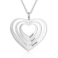 Customized 3 Hearts Pendant Personalized Engraving Name Necklaces - MERGE.DAY.1.FREESTYLE