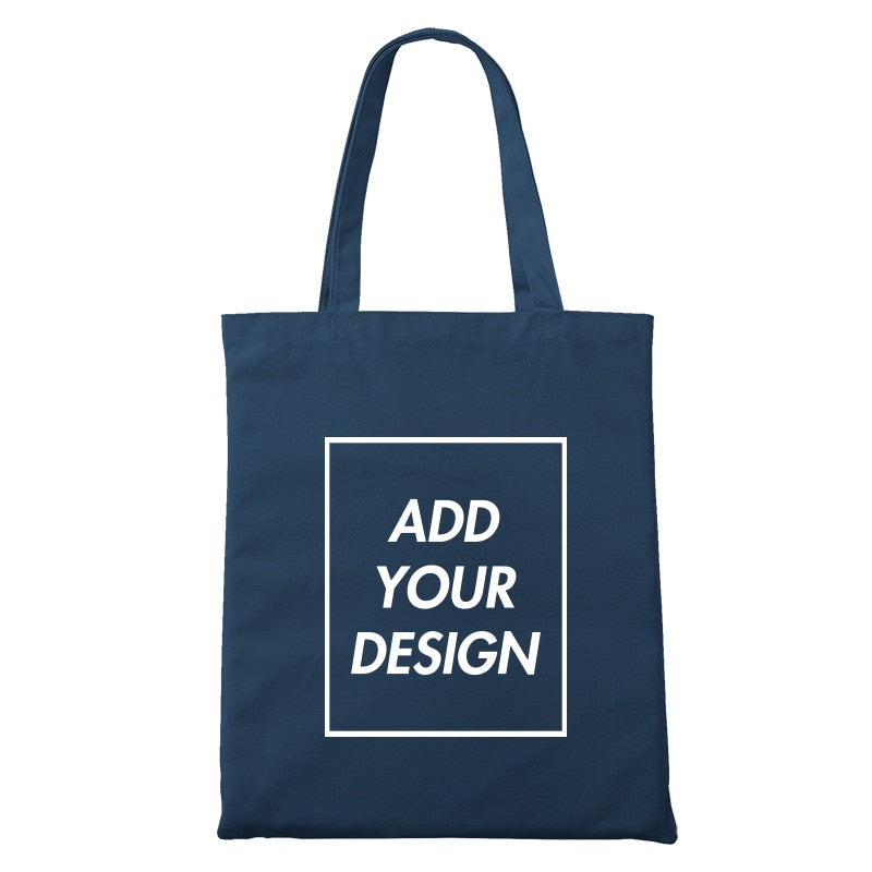 Custom Tote Bag Shopping Add Your Text Print Original Design Zipper Unisex Fashion Travel Canvas Bags - MERGE.DAY.1.FREESTYLE