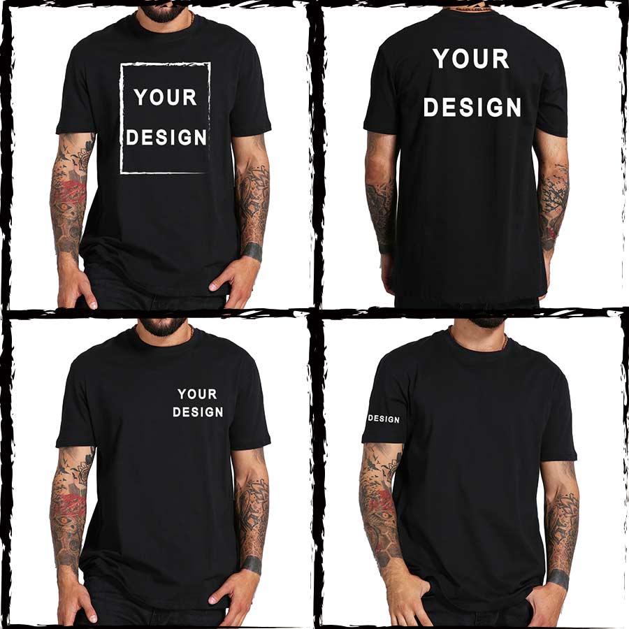 Custom T Shirt EU Size 100% Cotton Make Your Design Logo Text Men Women Print Original Design - MERGE.DAY.1.FREESTYLE