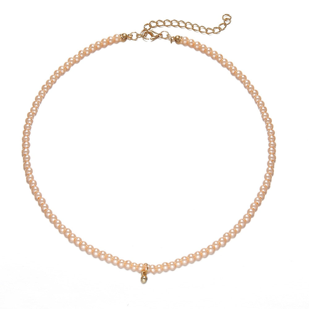 Trend Jewelry Wedding Big Pearl Necklace For Women Fashion White Imitation Pearl Choker - MERGE.DAY.1.FREESTYLE
