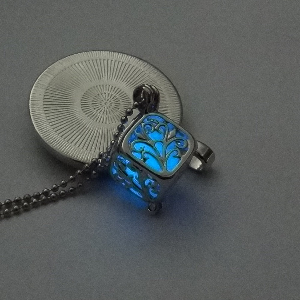Hollow Luminous Stone Gem Charm Jewelry Pendant Necklace Gifts - MERGE.DAY.1.FREESTYLE