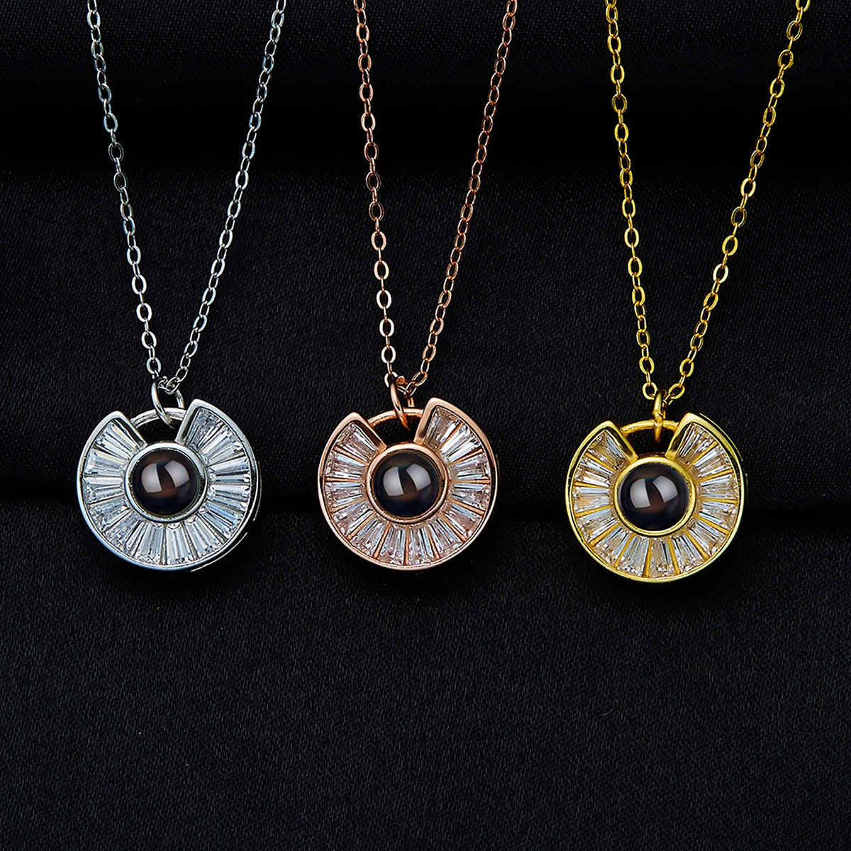 Custom Photo Necklace Flower Necklace Valentine's Day Romantic Gift - MERGE.DAY.1.FREESTYLE