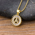 Initial Letter Necklace 26 Letters Charm Gold Name Necklace Pendant - MERGE.DAY.1.FREESTYLE
