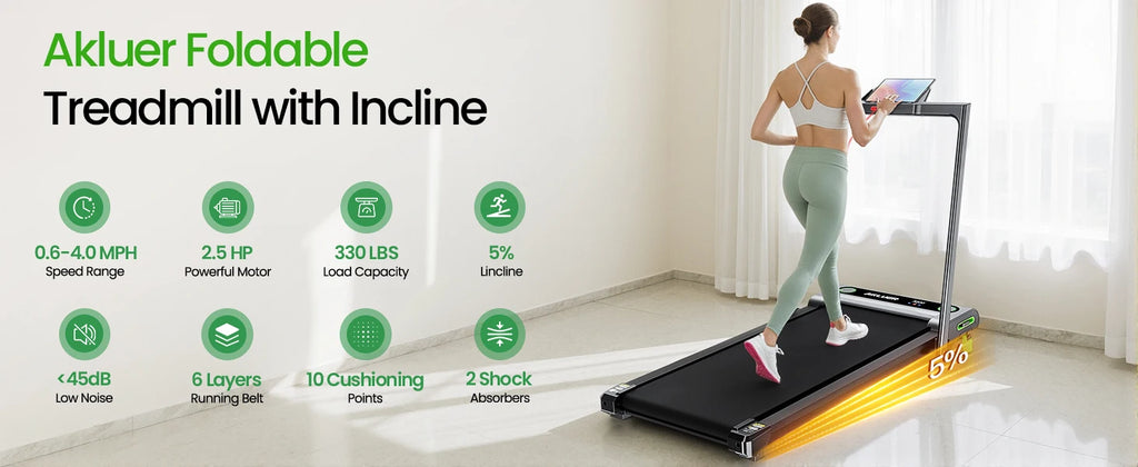 2-in-1 Folding Treadmill With LED Screen Electric Walking Pad for Home Gym Use Without Heart Rate Test - MERGE.DAY.1.FREESTYLE