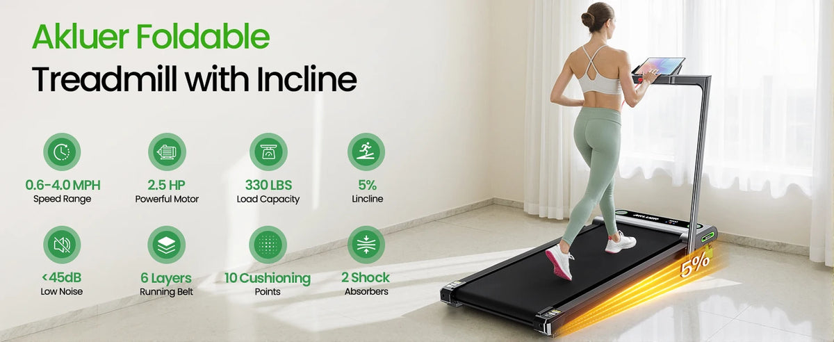 2-in-1 Folding Treadmill With LED Screen Electric Walking Pad for Home Gym Use Without Heart Rate Test - MERGE.DAY.1.FREESTYLE