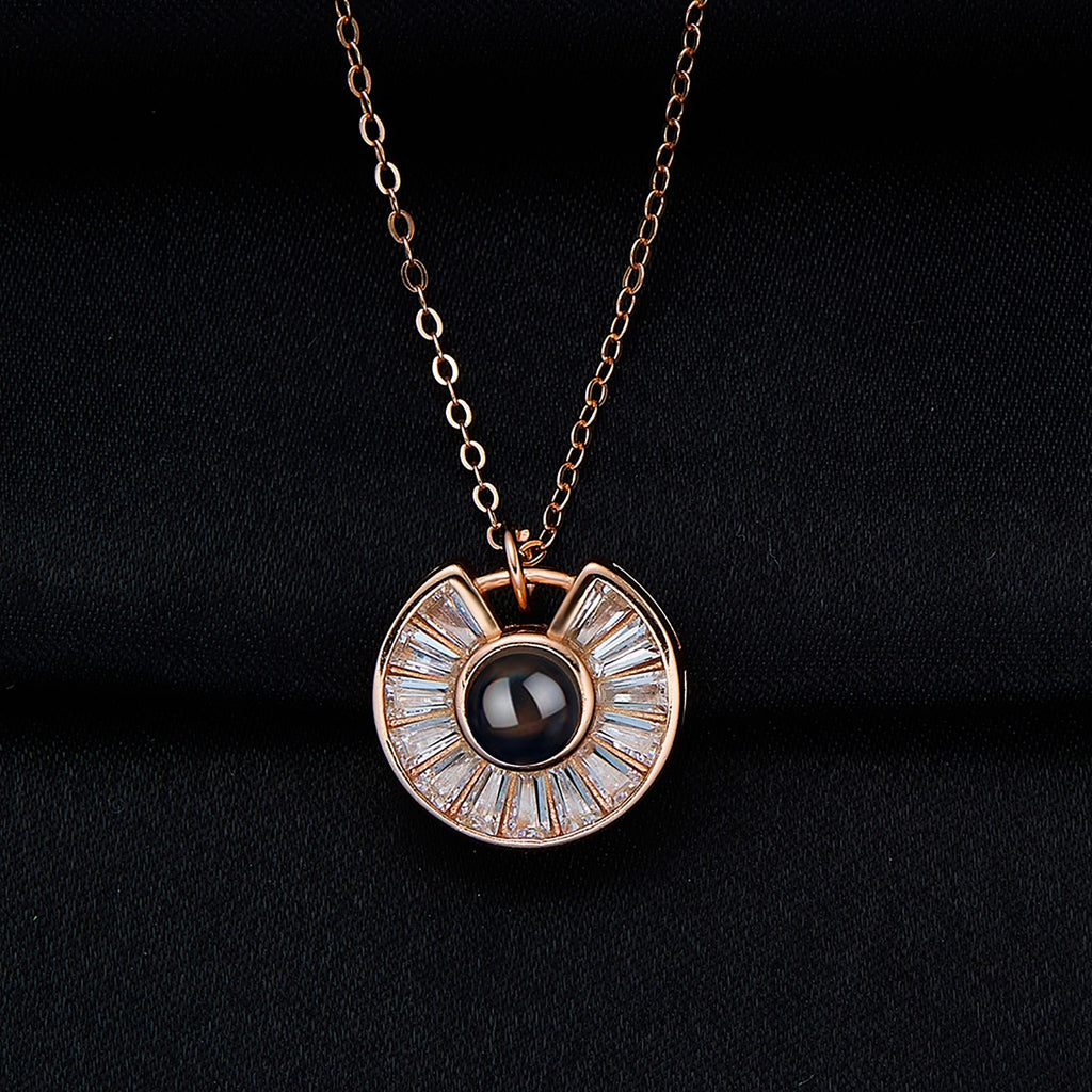 Custom Photo Necklace Flower Necklace Valentine's Day Romantic Gift - MERGE.DAY.1.FREESTYLE