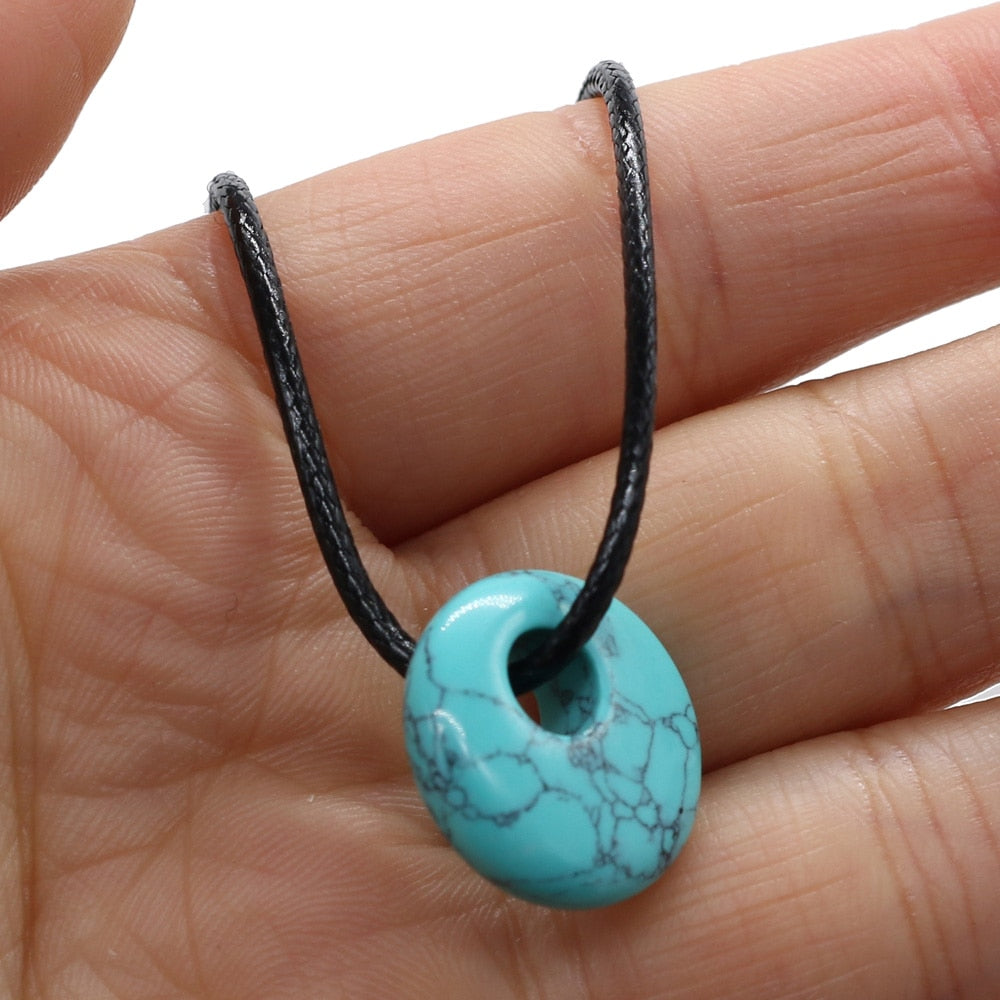 Natural Malachites Rose Quartzs Pendant Necklace Simple Stylish Pendant Necklace - MERGE.DAY.1.FREESTYLE