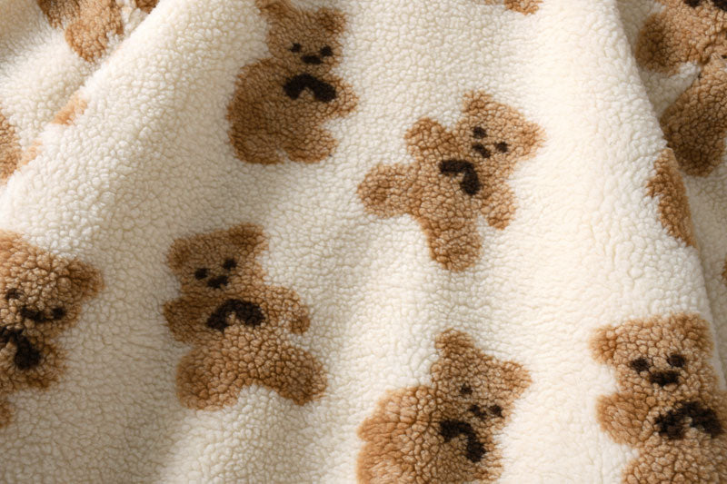Hip Hop Men Women Fashion Bear Print Full Zip Hooded Coat Tops Outwear - MERGE.DAY.1.FREESTYLE