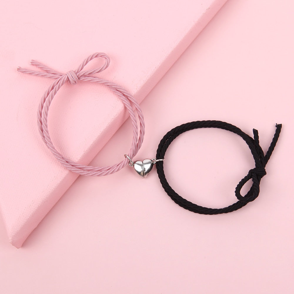2Pcs Couple Matching Bracelet Magnetic Distance Bracelet - MERGE.DAY.1.FREESTYLE