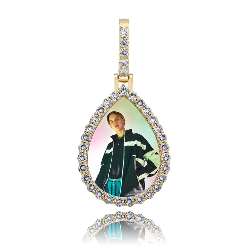 Custom Photo Pendant Drop-shaped Medal Pendant Necklace Hip Hop Jewelry - MERGE.DAY.1.FREESTYLE