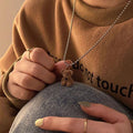 Cute Plush Bear Pendant Necklace Collar Jewelry - MERGE.DAY.1.FREESTYLE
