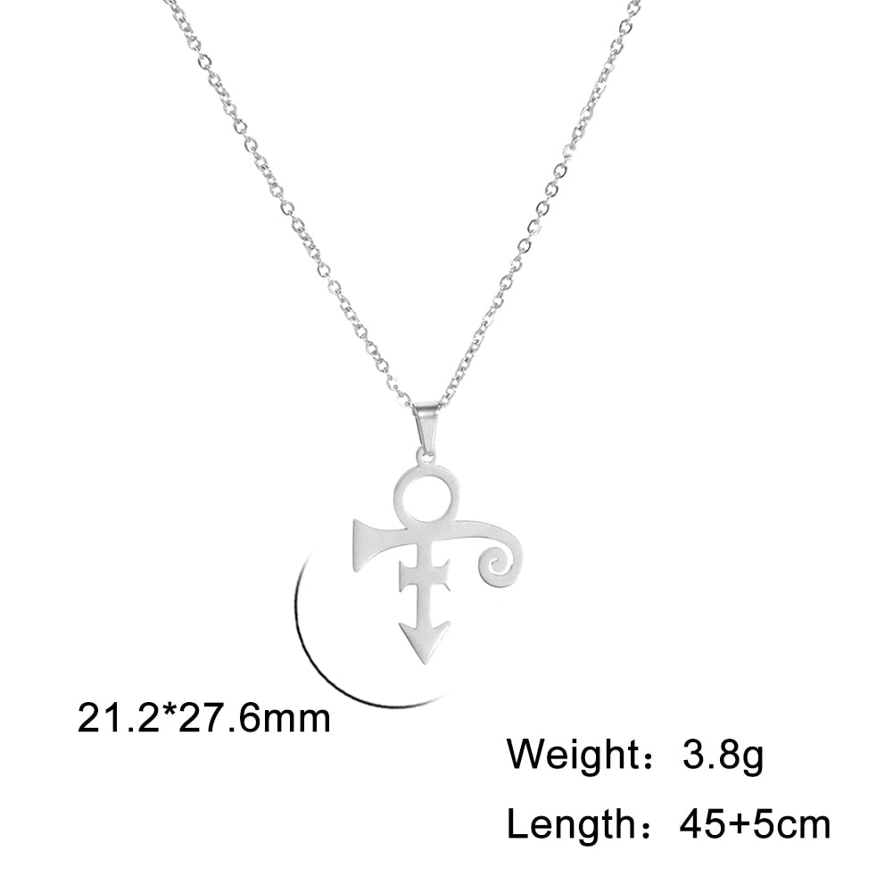 Guitar Memorial Love Symbol Pendant Necklace Le Petit Prince Necklaces - MERGE.DAY.1.FREESTYLE