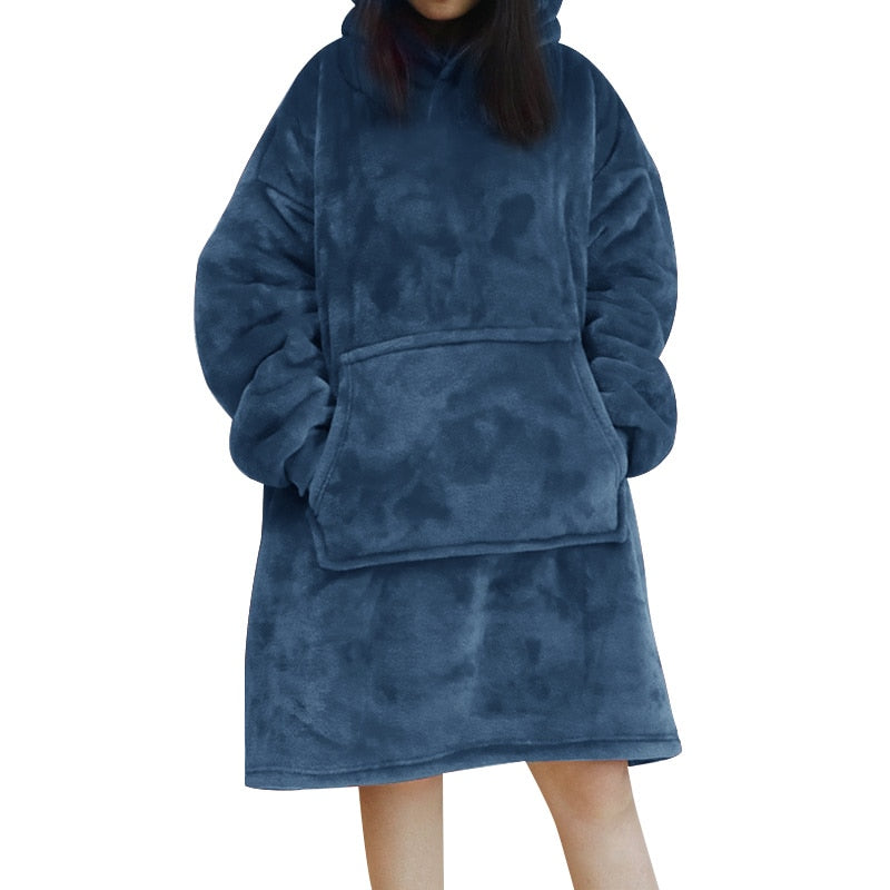 Oversized Hoodie Sweatshirt Women Tie Dye Hoodies Fleece Giant Wearable Blanket - MERGE.DAY.1.FREESTYLE