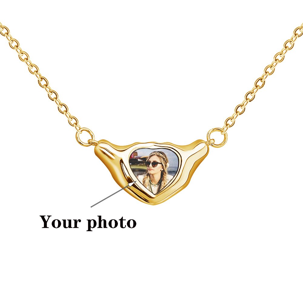 Heart Shaped Pendant Copper Personalized Colorful Baby Children's Photo Necklaces - MERGE.DAY.1.FREESTYLE