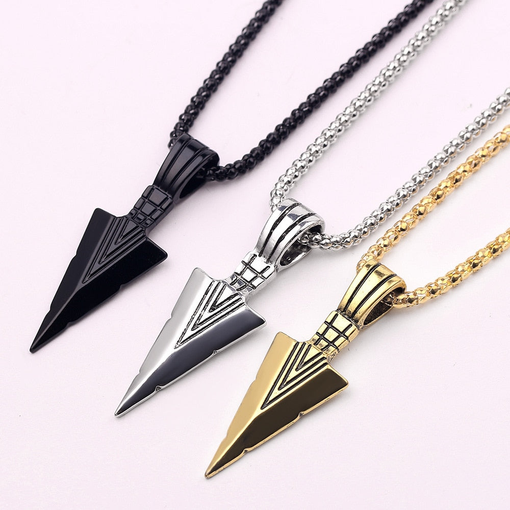 Arrow Head Pendant Long Chain Necklaces mens necklaces Collier Femme ArrowHead - MERGE.DAY.1.FREESTYLE