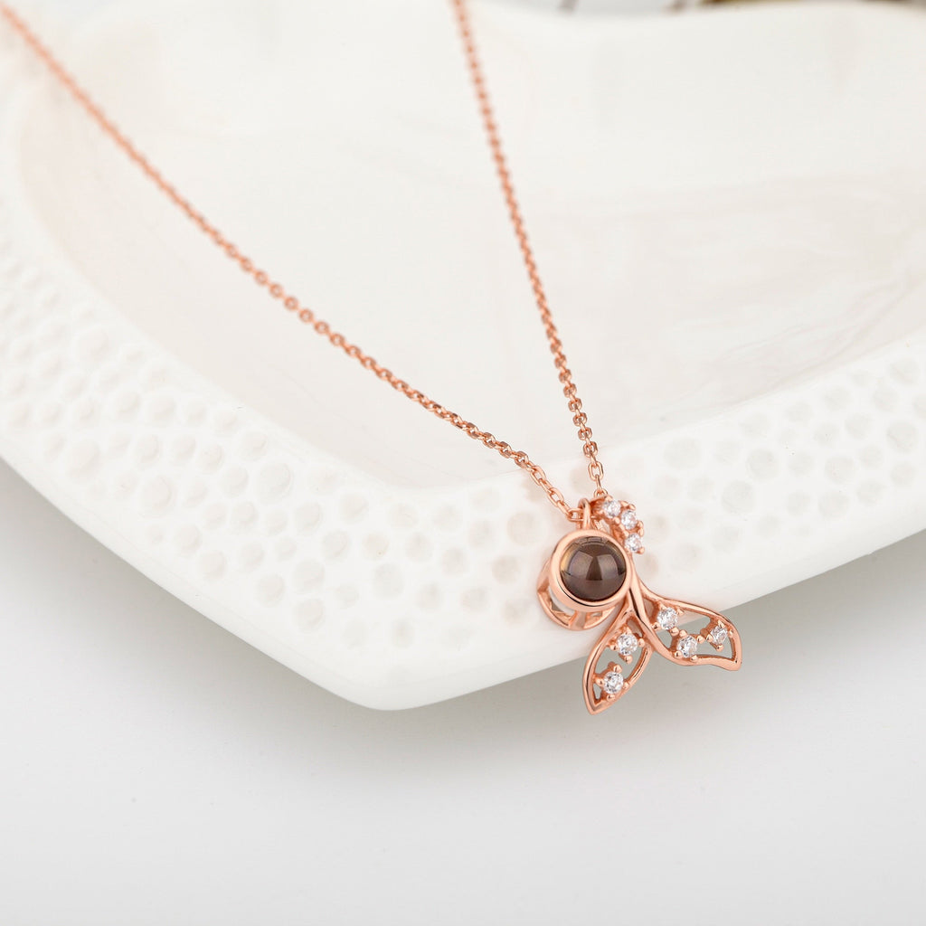 Customized 925 Silver 100 languages Projection Necklace Couple Memory Gifts - MERGE.DAY.1.FREESTYLE