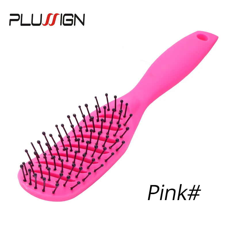 Styling Curly Hair Brush Salon Massager Comb Brush Detangling Drying Brush Anti Static Curved Vent Brush Scalp Massage Comb - MERGE.DAY.1.FREESTYLE