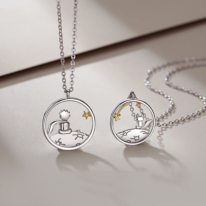 Fashion Couple S925 Silver Plated Prince Little Fox Pendant Personalized Necklace - MERGE.DAY.1.FREESTYLE
