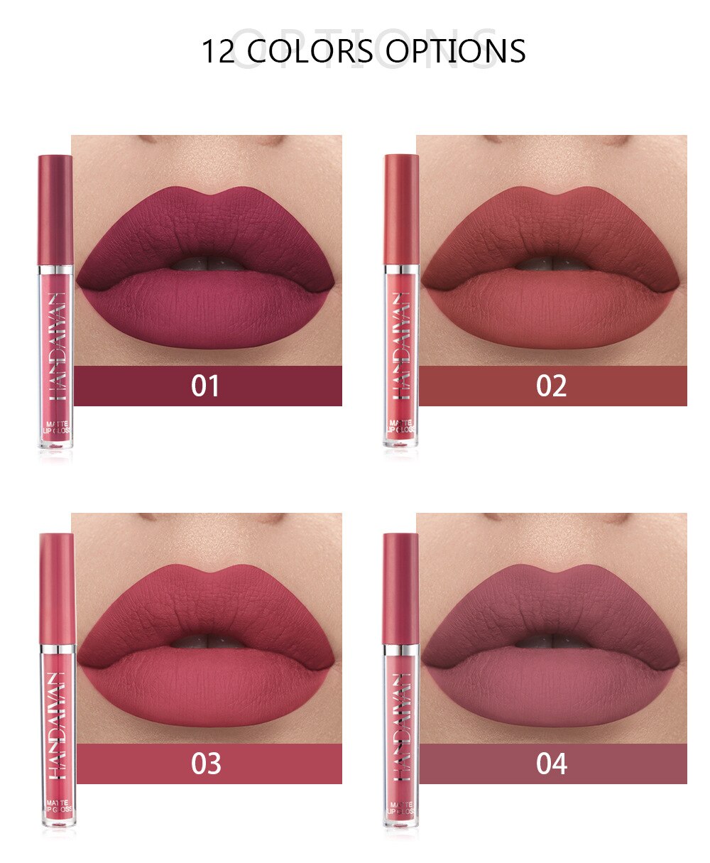 12 Colors Sexy Liquid Lipstick Matte Waterproof Lipgloss Nude Makeup Cosmetic - MERGE.DAY.1.FREESTYLE